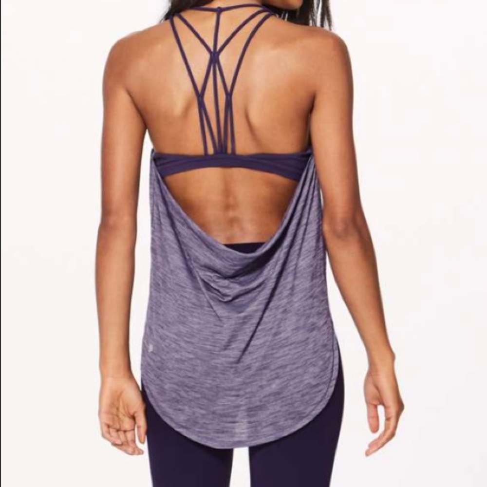 NWT HEATHERED VIOLA LULULEMON RAISE THE BARRE TANK - Picture 6 of 8